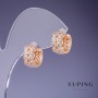 Pendientes Xuping 6×12 mm, baño de oro 18K