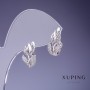 Pendientes Xuping «Hojas» 14×10 mm con rodio