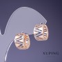 Pendientes Xuping 13×9 mm «oro de 18K y rodio»