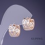 Pendientes Xuping 13×8 mm "oro de 18K y rodio"