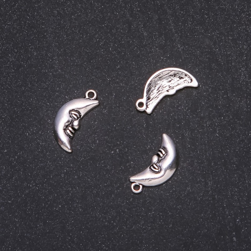 Colgante Luna 19x9 mm, envasado 20 g, ±16 uds