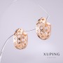Pendientes Xuping 14x6 mm, baño de oro 18K