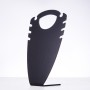 Soporte para bisutería, para 2 pares de pendientes, plástico negro, altura 195 mm, anchura 116 mm, profundidad 57 mm