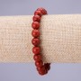 Pulsera de jaspe rojo de 8 mm en elástico