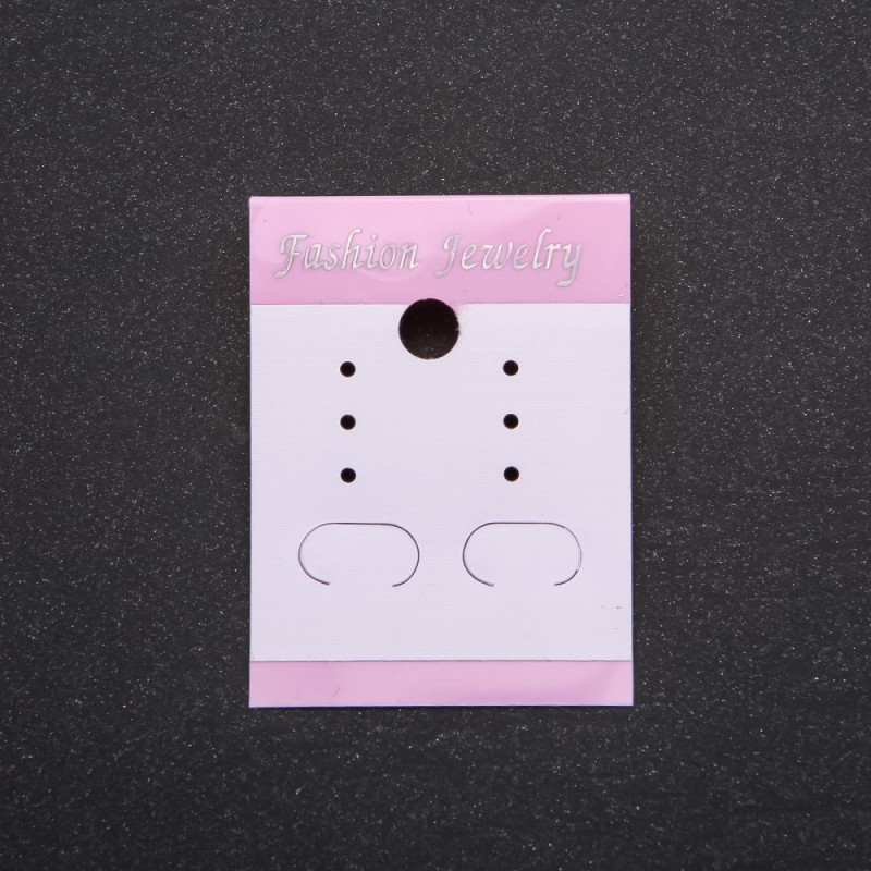 Tarjetas rosas para pendientes 5×3,7 cm, 100 uds