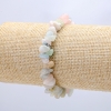 Pulsera elástica de Morganita natural, fragmentos de 8 mm, circunferencia 18 cm