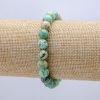 Pulsera elástica de amazonita natural, diámetro 8 mm, circunferencia 18 cm +