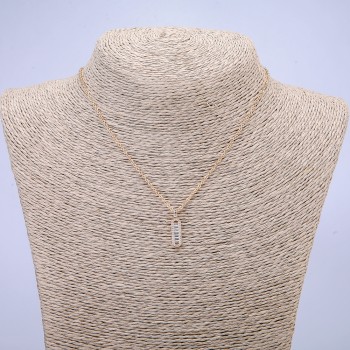 Cadena Xuping baño de oro de 18K con colgante y cristales blancos, grosor 1,5 mm, longitud 40–45 cm ±