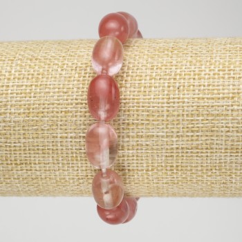 Pulsera de calcedonia con goma elástica