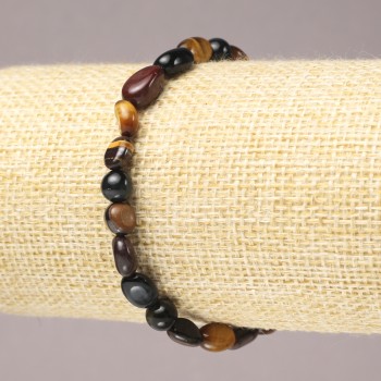 Pulsera con ojo de tigre, ojo de buey y ojo de halcón, diámetro 8×6 mm +