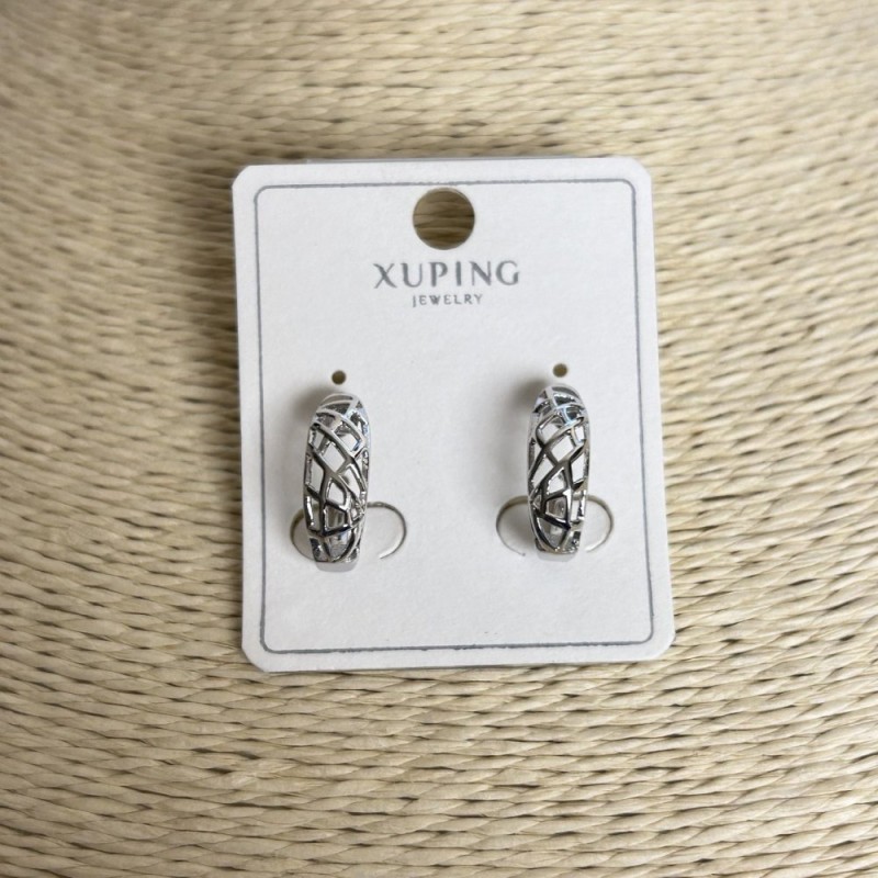 Pendientes Xuping, diámetro 16×6 mm, rodio