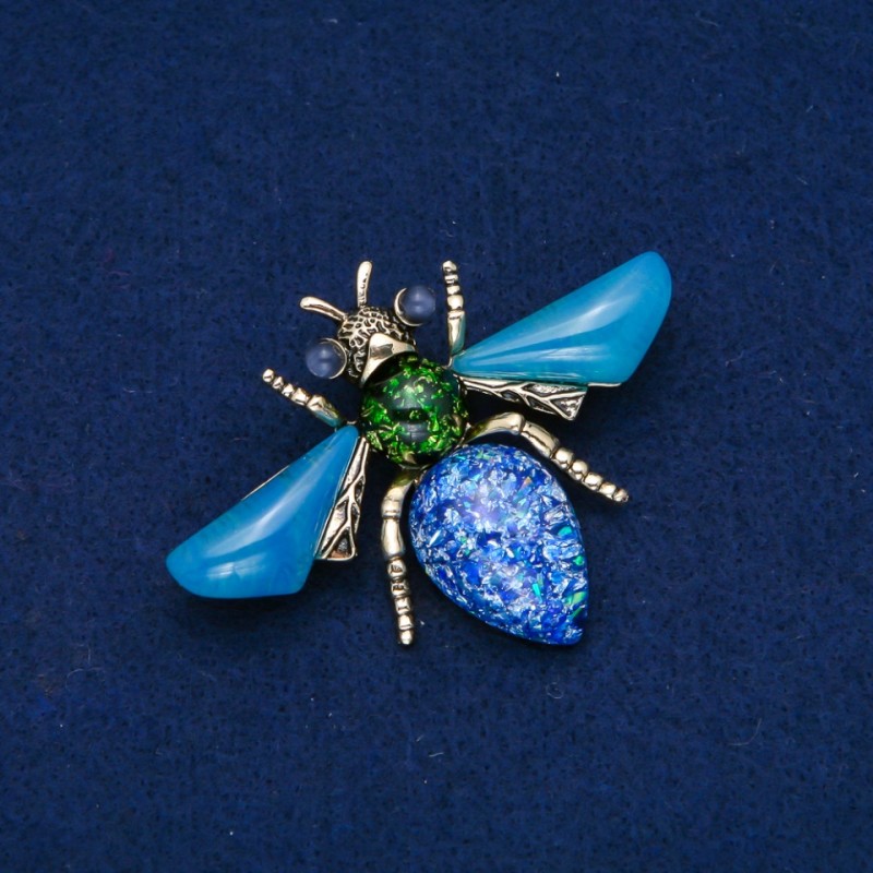 Broche Mariposa dorada de metal 47×62 mm +
