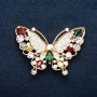 Broche Mariposa dorado con strass 58x40 mm +