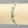 Pulsera de ágata verde grano 6x4 mm+-, longitud 18 cm (elástico)