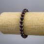 Pulsera de granate, bolas lisas, diámetro 11 mm, longitud 18 cm, elástica