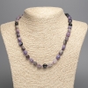 Collar de cuentas facetadas de charoita, piedra natural, diámetro 12×8 mm, longitud 50 cm ±