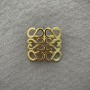Broche Acento de metal dorado 40x40 mm