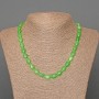Collar de crisoprasa natural con cuentas ovaladas 8×10 mm, longitud 48 cm ±